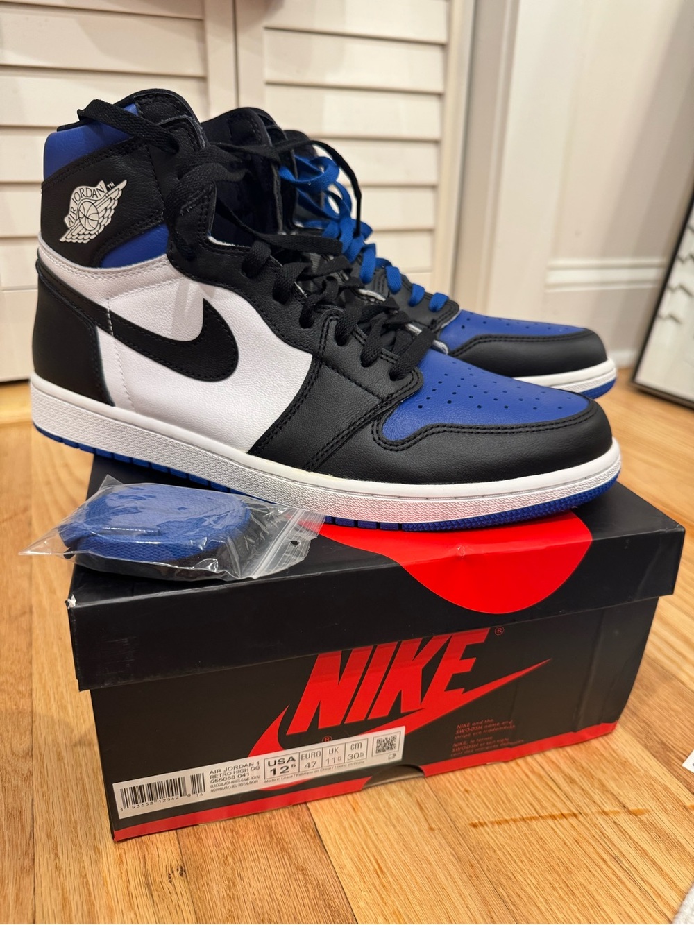 Nike Air Jordan 1 High Royal Blue/Black/White - Men Size 12.5